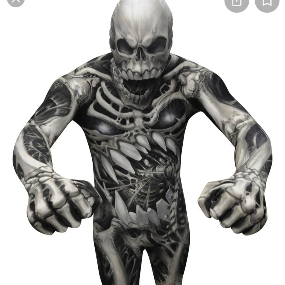 EUC UNISEX MORPHSUITS SKULL AND BONES HALLOWEEN ONE-PIECE SUIT